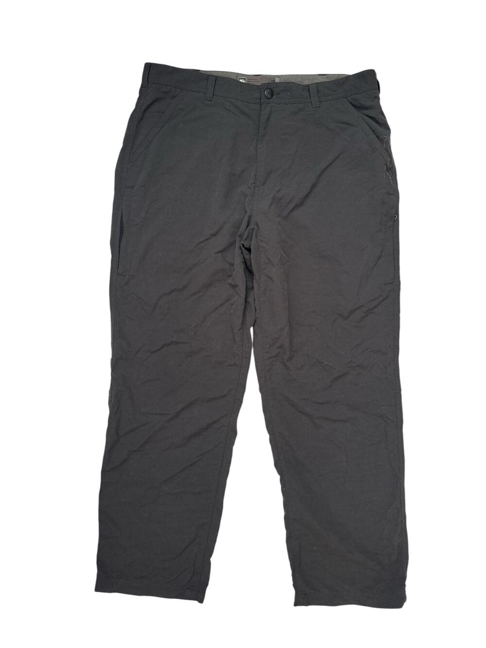 REI Adventure Pants in Charcoal Gray Sz 38x32 Mens UPF 50+ Nylon Hiking Outdoor